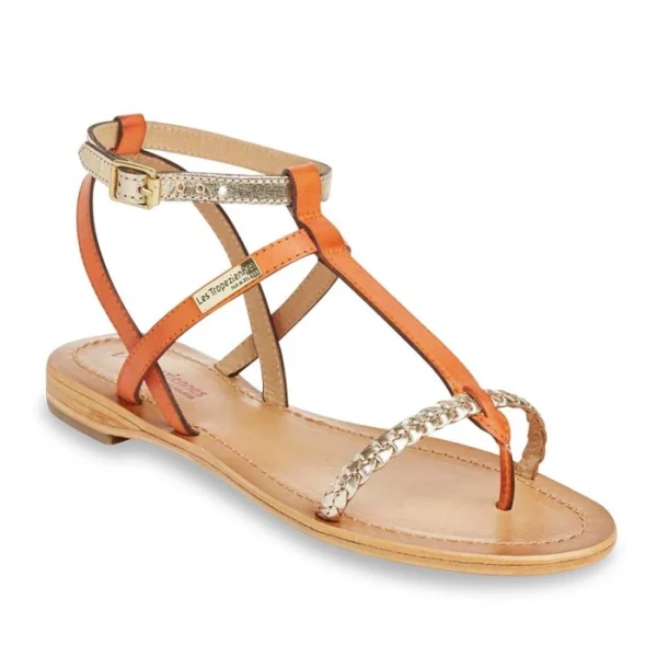 Meilleure vente ✔️ Outdoor Femme Les Tropeziennes Les Tropeziennes Hilatres Noir-or 09010 Cuir Cuir 40 NOIR 🌟 Achat 6