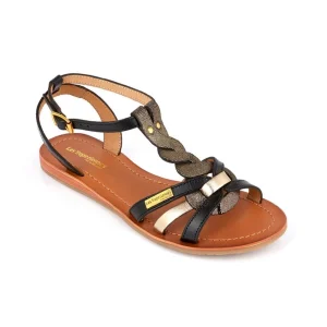 prix le plus bas Sortie 👍 Outdoor Femme Les Tropeziennes Les Tropeziennes – Hams Noir-multi 19071 Cuir Cuir 37 JAUNE ⭐ 18