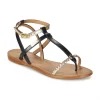 Meilleure vente ✔️ Outdoor Femme Les Tropeziennes Les Tropeziennes Hilatres Noir-or 09010 Cuir Cuir 40 NOIR 🌟 Achat 20