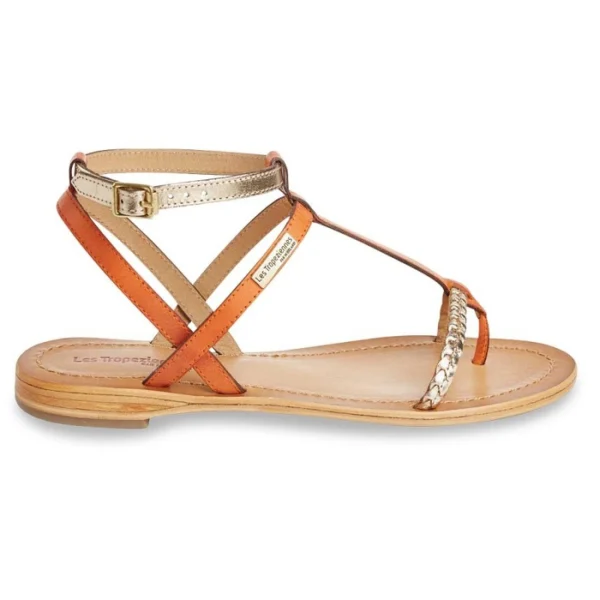 Meilleure vente ✔️ Outdoor Femme Les Tropeziennes Les Tropeziennes Hilatres Noir-or 09010 Cuir Cuir 40 NOIR 🌟 Achat 4